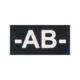 Tactical Assault Gear IR Blood Type Patch AB Negative Black 956169