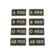 Tactical Assault Gear IR Blood Type Patch B Negative Black 956165