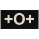 Tactical Assault Gear IR Blood Type Patch O Positive Black 956166