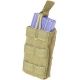 Tactical Assault Gear MOLLE Shingle/Pistol Enhanced 1 Mag Pouch, Coyote Tan 812204