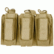 Tactical Assault Gear MOLLE Shingle/Pistol Enhanced 3 Magazine Pouch, Coyote Tan 812214