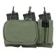 Tactical Assault Gear MOLLE Triple Mag/Pistol/Utility Pouch, Ranger Green 832608