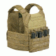 Vanguard Plate Carrier Set w/ Standard Cummerbund, Coyote Tan, Medium