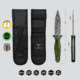 Takumitak Protector Fixed Blade Knife, 4.5in, 3cr13 Blade, Spear Point Blade, Fiberglass Reinforced Nylon, Green, TKF503GN-CS