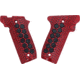 TANDEMKROSS Hivebrid G10 Panel Grips For Smith &amp; Wesson SW22 Victory, Red with Black, TK23N0400RED1