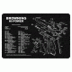 Tekmat Armorers Bench Mat 11''x17'' Browning Hi-power