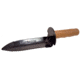 Teknetics DIGGER Digging Knife, Sheath &amp; Patch, 7.5in Blade Length, Brown Rubber Handle, Black Blade, DIGGER