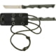 Templar Knife The Neck Folding Knife, 2.46in, Powder D2 Steel, Drop Point Plain Blade, OD Green Canvas Micarta Handle, N-TKG-32-2