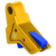 The Gun Company Gen 1-5 TWP Trigger, Gold Shoe/Blue Safety, Gold/Blue, TGC-TWP-TRG-GOLD-BLU