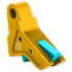 The Gun Company Gen 1-5 TWP Trigger, Gold Shoe/Teal Safety, Gold/Teal, TGC-TWP-TRG-GOLD-TEAL