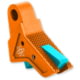 The Gun Company Gen 1-5 TWP Trigger, Orange Shoe/Teal Safety, Orange/Teal, TGC-TWP-TRG-PNK-TEAL