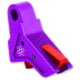 The Gun Company Gen 1-5 TWP Trigger, Purple Shoe/Red Safety, Purple/Red, TGC-TWP-TRG-PRP-RED