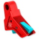 The Gun Company Gen 1-5 TWP Trigger, Red Shoe/Teal Safety, Red/Teal, TGC-TWP-TRG-RED-TEAL
