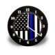 Thin Blue Line American Flag Clock, Thin Blue Line - TBL-AM-CLOCK