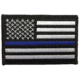 Thin Blue Line American Flag Patch, Black Border, 2 X 3 Inches, Sew On, Thin Blue Line - TBL-PTC-SEW