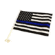 Thin Blue Line Car Flag - American Flag, Thin Blue Line - BLUE-AMERICAN-CAR