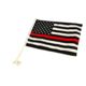 Thin Blue Line Car Flag, Thin Red Line - RED-AMERICAN-CAR
