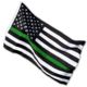 Thin Blue Line Durasleek Nylon Thin Green Line American Flag, 3 X 5 Ft - TGL-AM-DURA-3X5