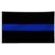 Thin Blue Line Flag With Grommets, 3 X 5 Ft, Thin Blue Line - BLACK-BLUE-3X5