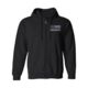 Thin Blue Line Full Zip American Flag Hoodie, Large, Black, TBLH-ZIP-BLACK-L