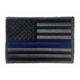 Thin Blue Line Patch, Dark Backing, 3 X 2 Inch, Velcro, Thin Blue Line - TBLBLACK-P-VELCRO-SMALL