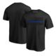 Thin Blue Line Shirt - Flag, Black, - FLAG-BLACK-TBL-SHIRT-BLACK-2XL