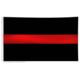 Thin Blue Line Thin Red Line Flag With Grommets, 4 X 6 Feet - BLACK-RED-4X6