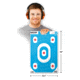 Thompson Target B27 Shield 12.5x19in Gun Training Shooting Targets, 30 Pack, Blue, Large, 0250-30