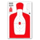 Thompson Target B27Q Silhouette Qualification Shooting Targets - 25x38in, 25 Pack, Red, 2XL, 0276-25
