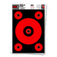 Thompson Target HALO Bullseye 10&amp;3 Reactive Splatter Targets 12.5x19, 10 Pack, Black/Red, Large, 4641-10