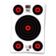 Thompson Target HALO Bullseye 10&amp;4 Reactive Splatter Targets 12.5x19, 10 Pack, Black/Red, Large, 4640-10