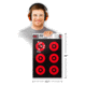 Thompson Target HALO Bullseye 6-4in Reactive Splatter Targets 12.5x19, 10 Pack, Black/Red, Large, 4642-10