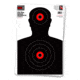 Thompson Target HALO Life-Size Silhouette Reactive Splatter Shooting Targets 12.5x19, 10 Pack, Black/Red, Large, 4644-10