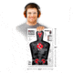 Thompson Target HALO X-Ray Immobilize Zones Reactive Splatter Targets 12.5x19, 10 Pack, Black/Red, Large, 4656-10