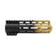 Tiger Rock AR-15 Angle Cut Clamp On M-Lok 7in Handguard, Black Base, Cerakote, Gradient, Gold, Medium, FMLUS-7D-GLD-GRADIENT