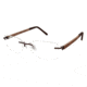 TLG NU022 Prescription Eyeglasses - Frame Matte Brown, Size 53/18mm LYNU02201