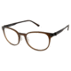 TLG NU031 Progressive Prescription Eyeglasses - Frame TRANSLUCENT BRN, Size 52/19mm LYNU03102