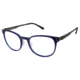 TLG NU031 Progressive Prescription Eyeglasses - Frame TRANSLUCENT NVY, Size 52/19mm LYNU03103