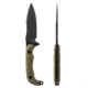 Toor Knives Apnea Fixed Blade Knife, 4.25in, CPM Cru-Wear, Drop Point, G10 Handle, Spitfire Green, Grey, Apnea - Spitfire Green