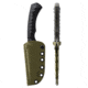 Toor Knives Brauler Fixed Blade Knife, 4in, CPM Cruwear Steel, G10 Handle, Bomber Black, Black Tru Hide, Brauler - Bomber Black