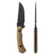 Toor Knives Brauler Fixed Blade Knife, 3.875in, CPM Cru-Wear, Drop Point, G10 Handle, Omaha Tan, Grey Kydex, Brauler - Omaha Tan