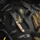 Toor Knives Crewman Fixed Blade Knife, 4.5in, CPM Cruwear Steel, G10 Handle, Omaha Tan, Storm Grey, The Crewman - Omaha Tan