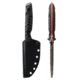 Toor Knives Field 3.0 Fixed Blade Knife, 3.625in, CPM 3V Steel, Drop Point, Ebony, Canyon Drab, Black Tru Hide, Field 3.0 - Canyon Drab