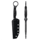 Toor Knives Serpent T Fixed Blade Knife, 3.75in, CPM3V Steel, G10 Handle, SoCom Black, Black Hydro Static, Serpent T - SoCom Black