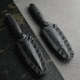 Toor Knives Specter Fixed Blade Knife, 4.75in, CPM M4 Steel, G10 Handle, SoCom Black, Black Hydro Static, Specter - SoCom Black