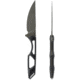 Toor Knives Willow Fixed Blade Knife, 3.75in, CPM 3V Steel, Black, G10, Spanish Moss, Willow - Spanish Moss