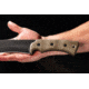 TOPS Knives A-Klub Fixed Blade Knife, 12.38in, 1095 RC 56-58 Steel, Green Canvas Micarta Handle, AKLB-02