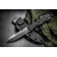 Tops Knives Al Mar Mini Sere Operator, Fixed Blade Knif, 4 in, Tumble Blade Finish, 154cm RC 58-60 Cryo Treated Steel, Black G10 Handle, AMAR-01