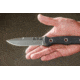 Tops Knives Al Mar Mini Sere Operator, Fixed Blade Knif, 4 in, Tumble Blade Finish, 154cm RC 58-60 Cryo Treated Steel, Black G10 Handle, AMAR-01