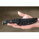 Tops Knives Al Mar Mini Sere Operator, Fixed Blade Knif, 4 in, Tumble Blade Finish, 154cm RC 58-60 Cryo Treated Steel, Black G10 Handle AMAR-01
